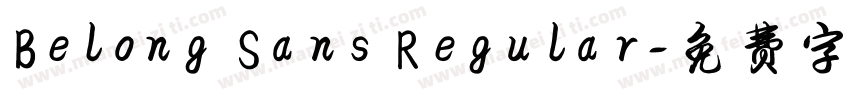 Belong Sans Regular字体转换